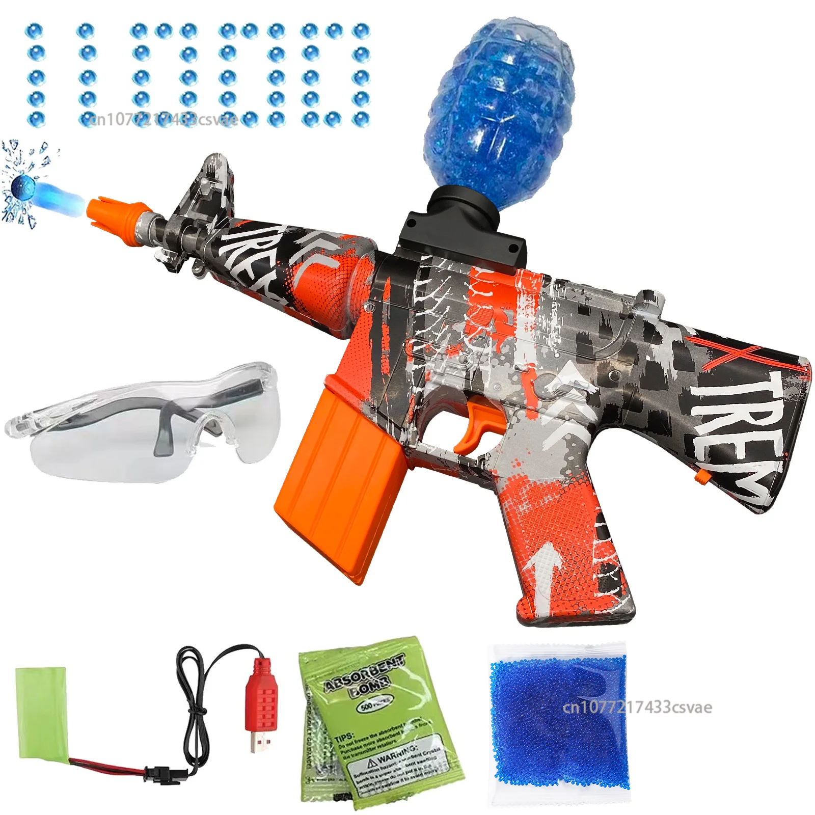 

2023 Electric Water Ball Beads Gel Blaster Gun Toys Eco-FriendlyBall gun Automatic with 1Wpcs water beads Outdoor Game for Kids