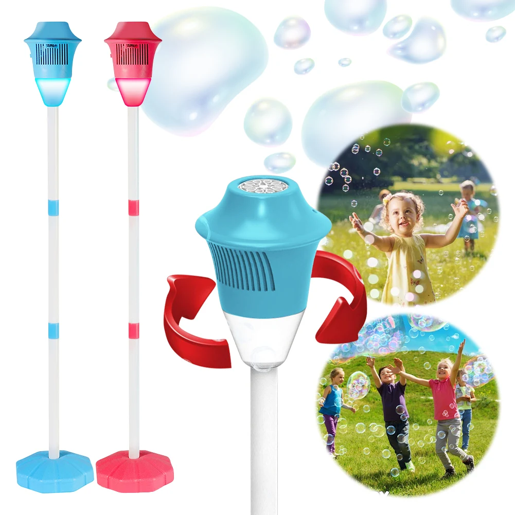 Vertical Bubble Machine With Music,Bubble Maker Automatic Bubble Machine with Light for Birthday Outdoor Wedding Christmas Party