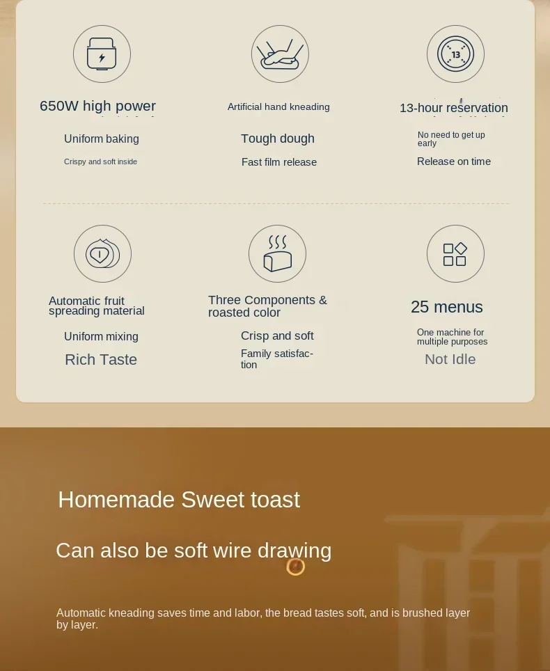 Donlim DL-TM018 Bread maker Home automatic small cake maker and dough fermenter Multi-function breakfast machine