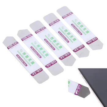 Kit di strumenti di riparazione aperti da 5 pezzi per telefono cellulare Rimozione colla per schermo rotto elettronico Spudger piatto in metallo Barra di leva con lama morbida