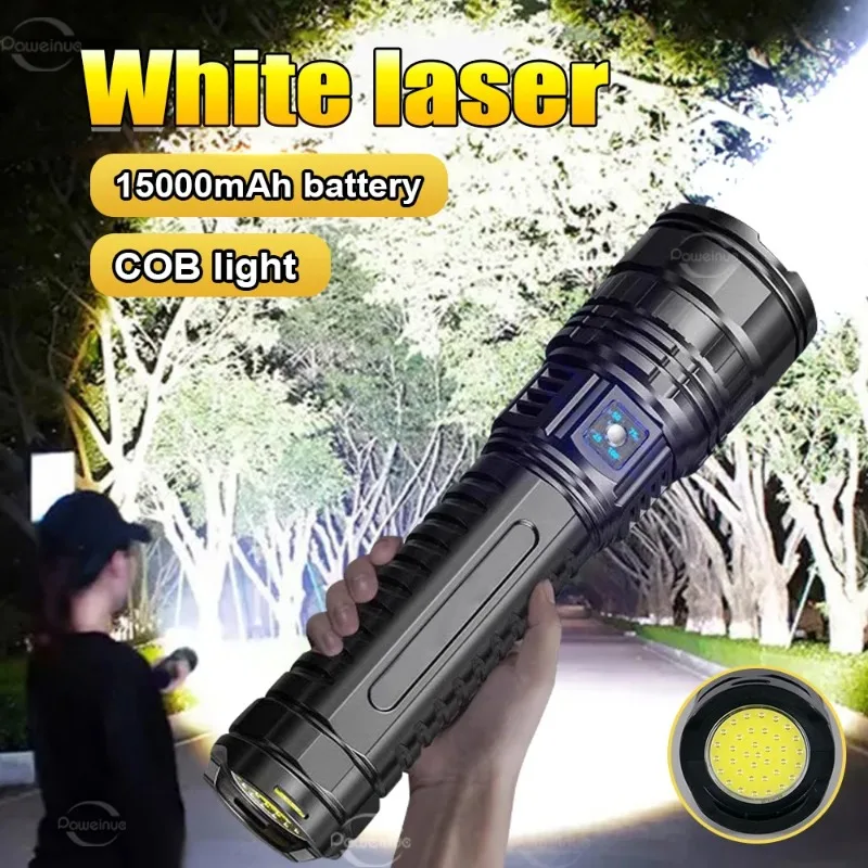 

Super Bright Powerful Led Flashlight with COB Side Lamp Built-in Battery Long Range Spotlights Torch Emergency Outdoor Light