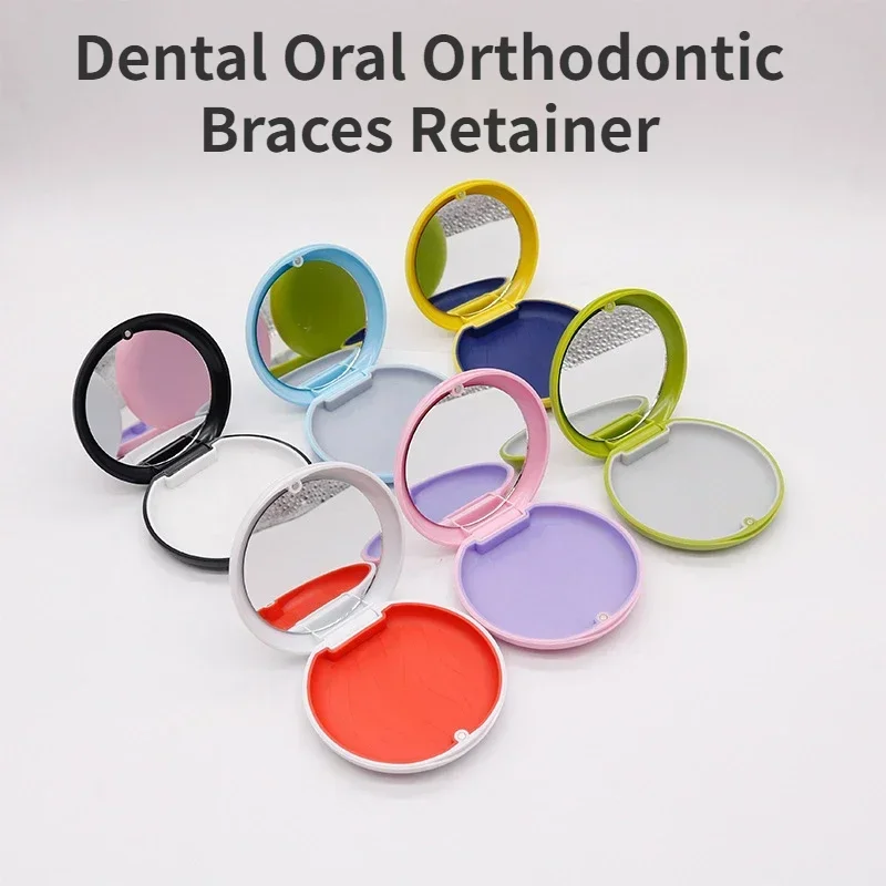 Dental Oral Orthodontic Braces Retainer Magnetic Portable Fake Teeth Box Tooth Case With Mirror Travel Denture Storage Box New