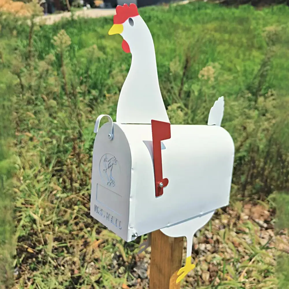 Excellent Post Box Interesting Decorative Perfect Gift Outdoor Farmhouse Horse Cow Chicken Shape Mailbox Ornament post mount mailbox miniature mailbox