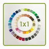 500pcs/Lot 100G Plate 1x1 Building Block MOC Parts DIY Pixel Art QR Code Brick Mosaic Kids Toys 52Colors Compatible 5
