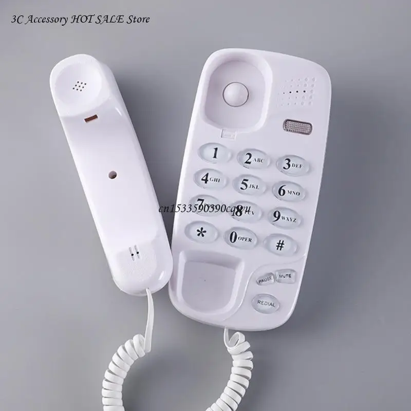KXT-580 Big Button Corded Phone Telephones Landline Phone Call Light Redial Support Wall Mount or Desk wired phone