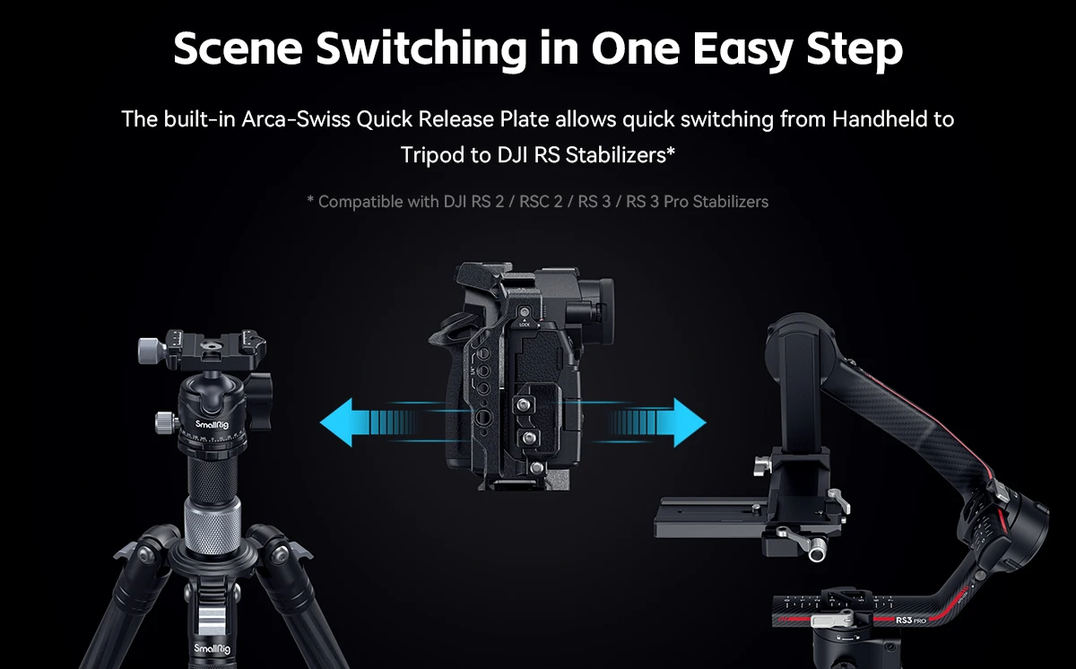 "Black Mamba "Cage Kit for LUMIX G9ii / S5ii / S5iiX Built-in Arca-Swiss Quick-R