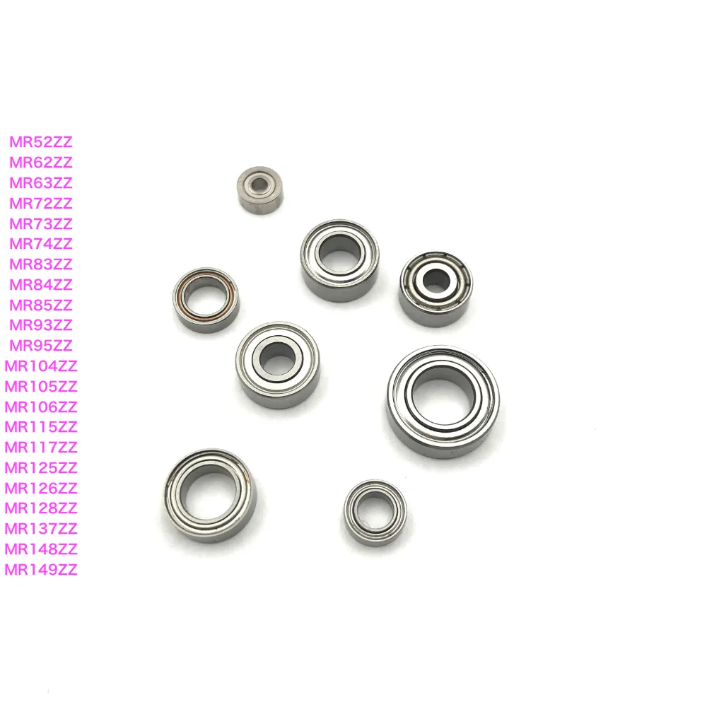 50pcs/Lot MR85ZZ MR93ZZ MR95ZZ MR104ZZ MR105ZZ MR106ZZ MR115ZZ Thin Wall Deep Groove Ball Miniature Bearing ball bearings metal shielded ball bearings