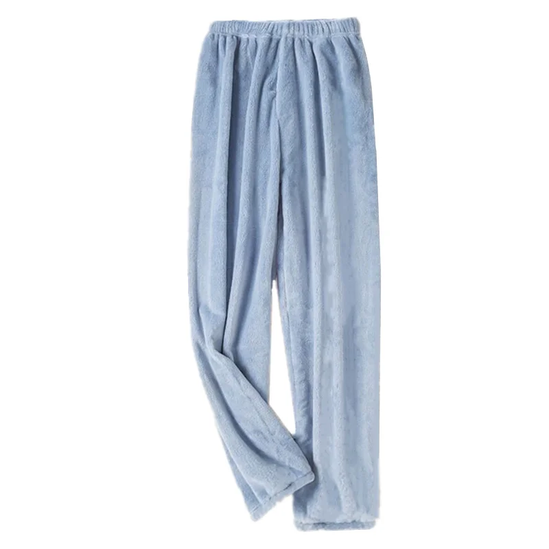 Straight leg warm pants blue