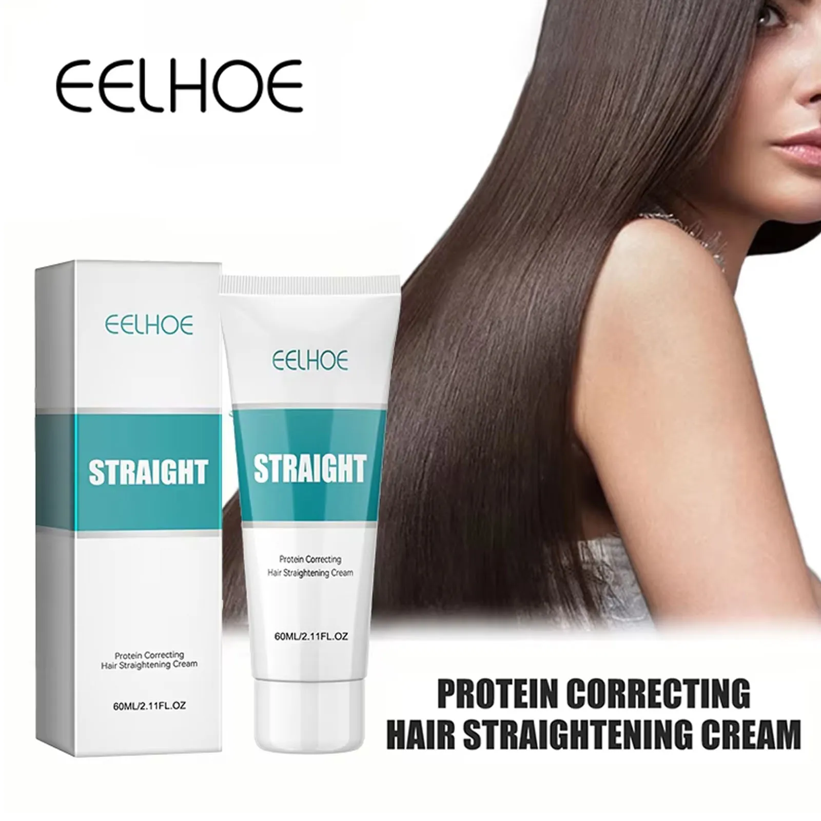 60ML Keratin Hair Straightening Cream Professional Damaged Treatment Faster Smoothing Curly Hair Care Protein Correction Cream