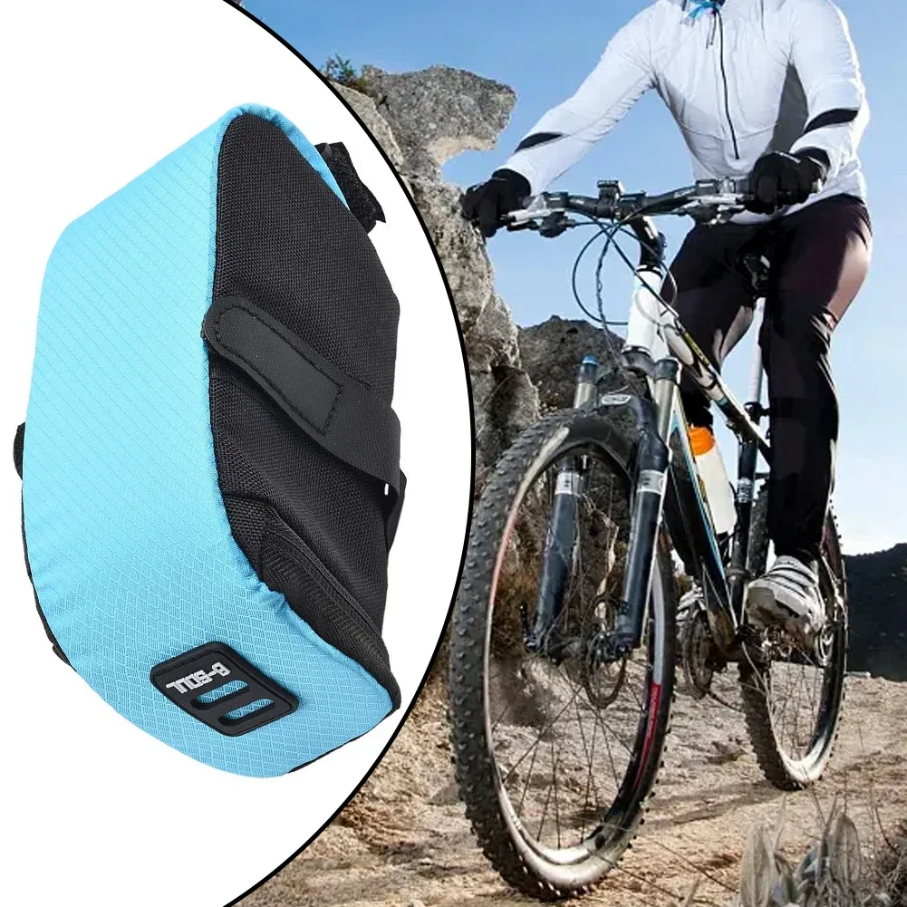 1X Bicycle Bag Bike Saddle Bag Cycling Seat Tail Pouch Foldable Seatpost Storage Bag Backpack Bicycle 15x7x7cm Bikepacking