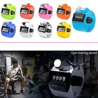 New 2/1PC 4 Digit Number Counters Plastic Shell Hand Finger Display Manual Counting Tally Clicker Timer Soccer Golf Counter Gift 2