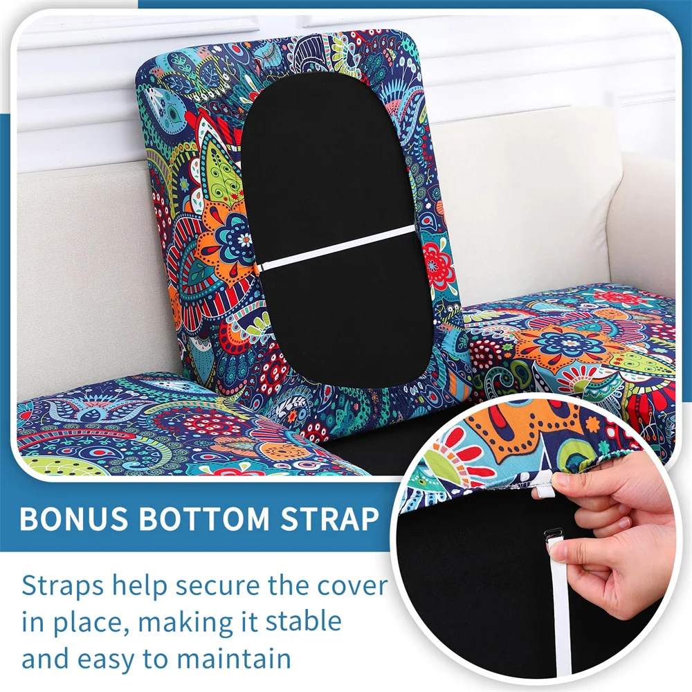 Olanly 인쇄 된 소파 커버 탄성 쿠션 커버 거실 애완 동물 매트 의자 커버 가구 보호대 하단 전체 소파 커버