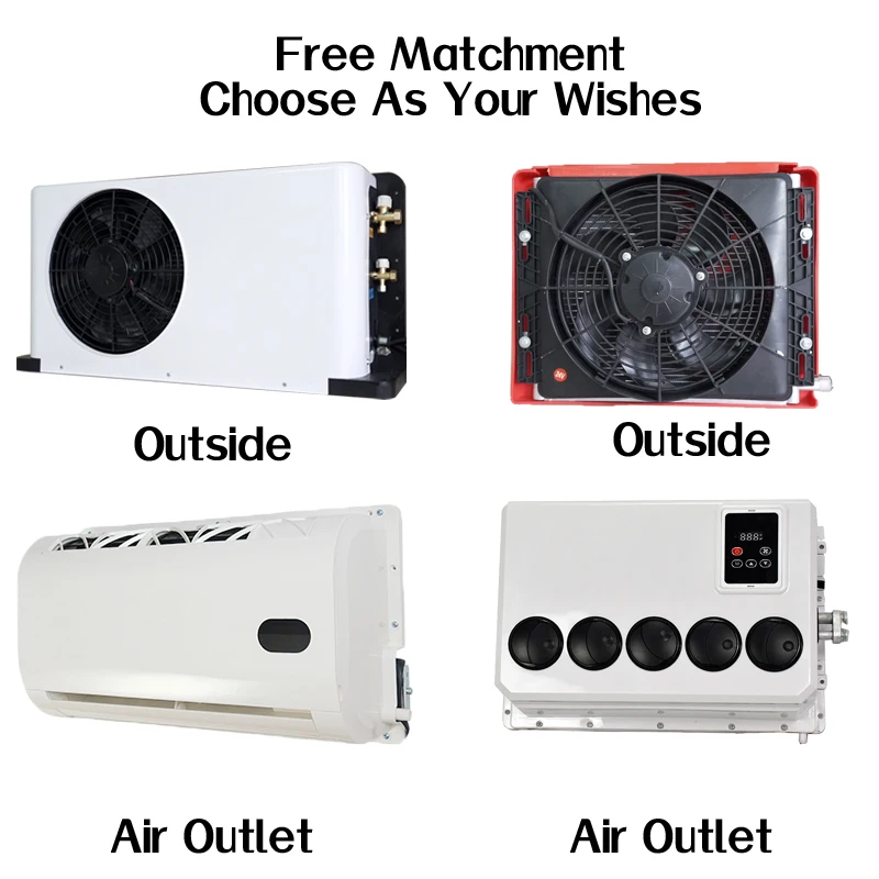 Mini Split Truck Air Conditioner Parking Cooler 12v 24v Electric Air Conditioning System 3