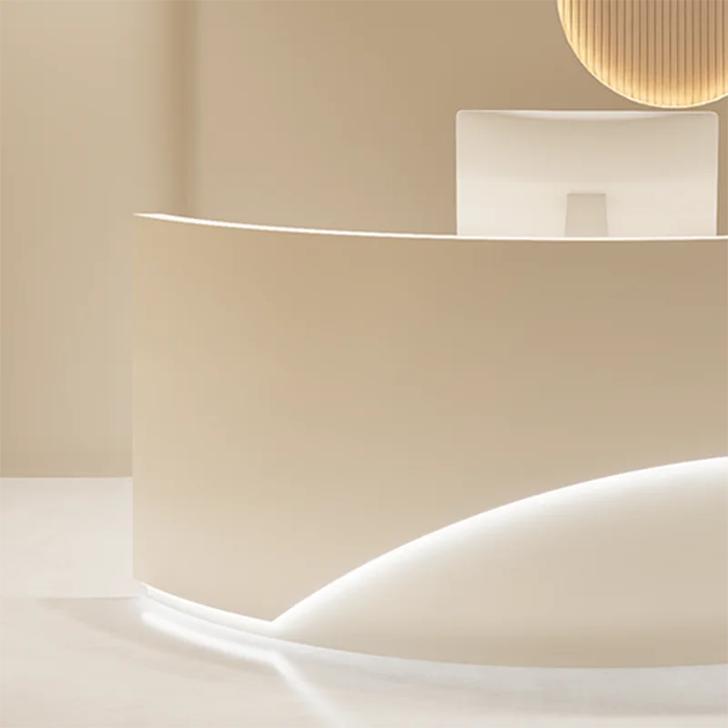 Modern Reception Desk Beauty Salon Church Display Podium Stand Design Size Mostrador Negocio