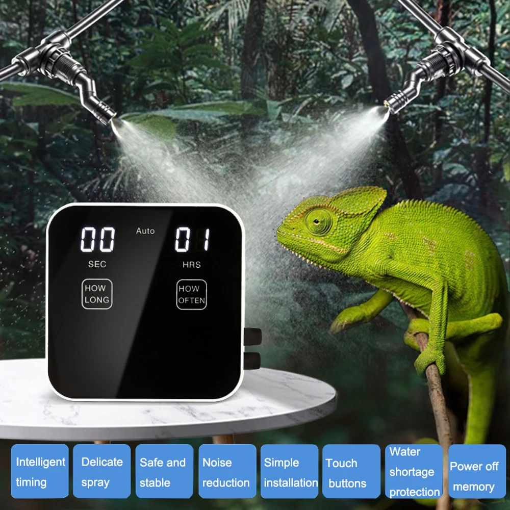 Reptile Fogger Humidifiers Mister For Terrarium, Smart 5L Reptile Misting System