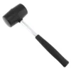 300g/400g Non-elastic Black Rubber Hammer Floor Tile Mallet with Round Head and Non-slip Handle DIY Hand Tool 6