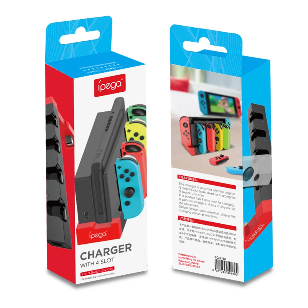 PG-9186 Controller Charger Charging Dock Stand Holder for Nintendo Switch NS Joy-Con Game Console Controller Charger Station
