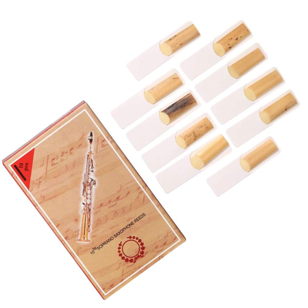 

10Pcs Alto Saxophone Reeds Professional Alto Sax Reeds With Plastic Box Strength 2.5 For Saxophone Beginner Player