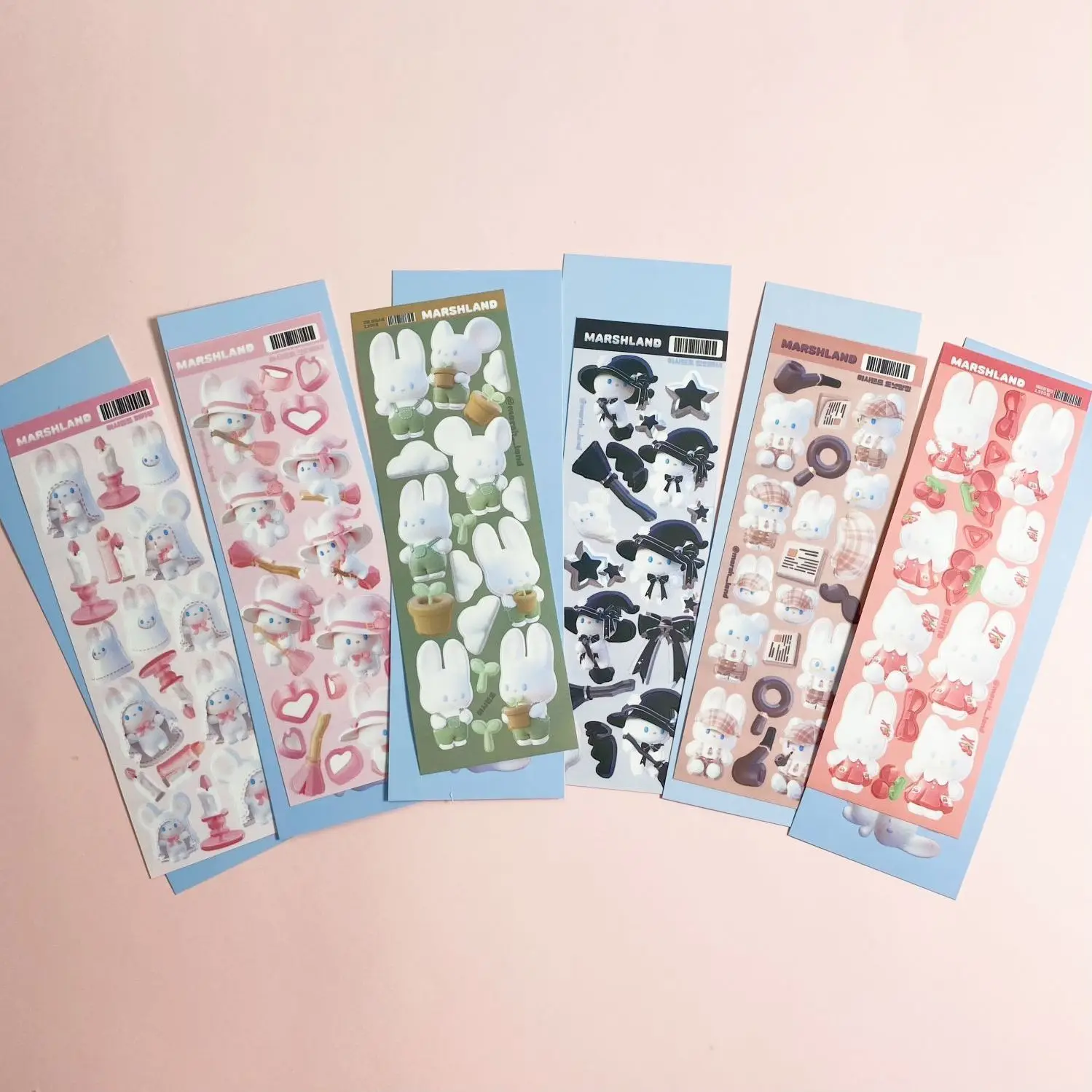 

sticker ins style cartoon cute kids girl rabbit year 3d stereoscopic material sticker