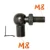 M6/M8 Female Thread 10mm Gas Spring Strut Lift Support Ball Stud Socket ...