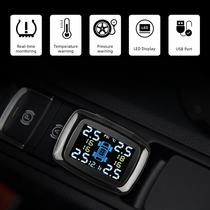 Srnubi ڵ TPMS Ÿ̾ з ͸ ý ,  , USB Ʈ, ڵ  溸 ý, Ÿ̾ з