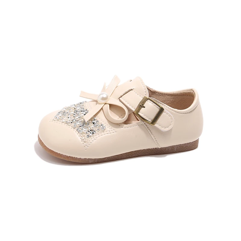 Girls Leather Ballet Shoes Soft Kids Princess