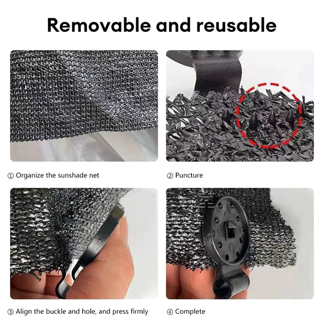 20Db Árnyalatú Nettó Klipek Otthoni Kerítés Telepítő Horgok Üvegházhatású Film Árnyékoló Kültéri Sátra Lógó Diy Kerti Szerszámok - Image 3