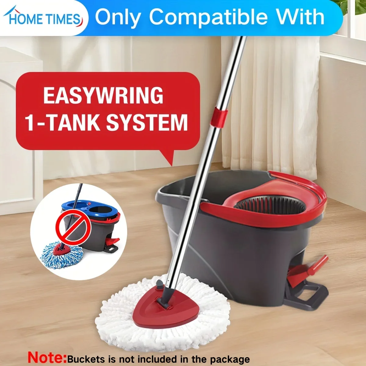 Spin Mop Replacement Set For O-Cedar EasyWring 1-Tank System - View #4