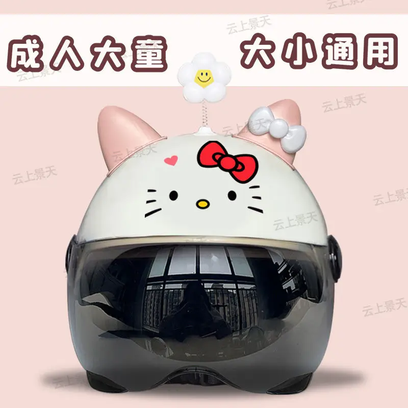 Cascos Para Moto Mujer Hello Kitty Sanrio Motocicleta Bicicleta
