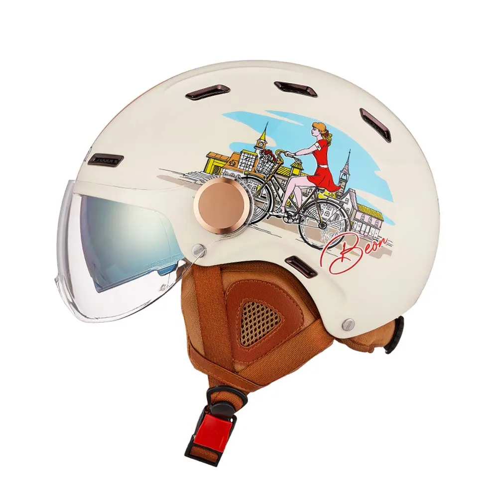 Helmet Moto Motorcycle Helmet Capacetes Cascos Moto Multi-function Vintage Retro Half 10 Colour