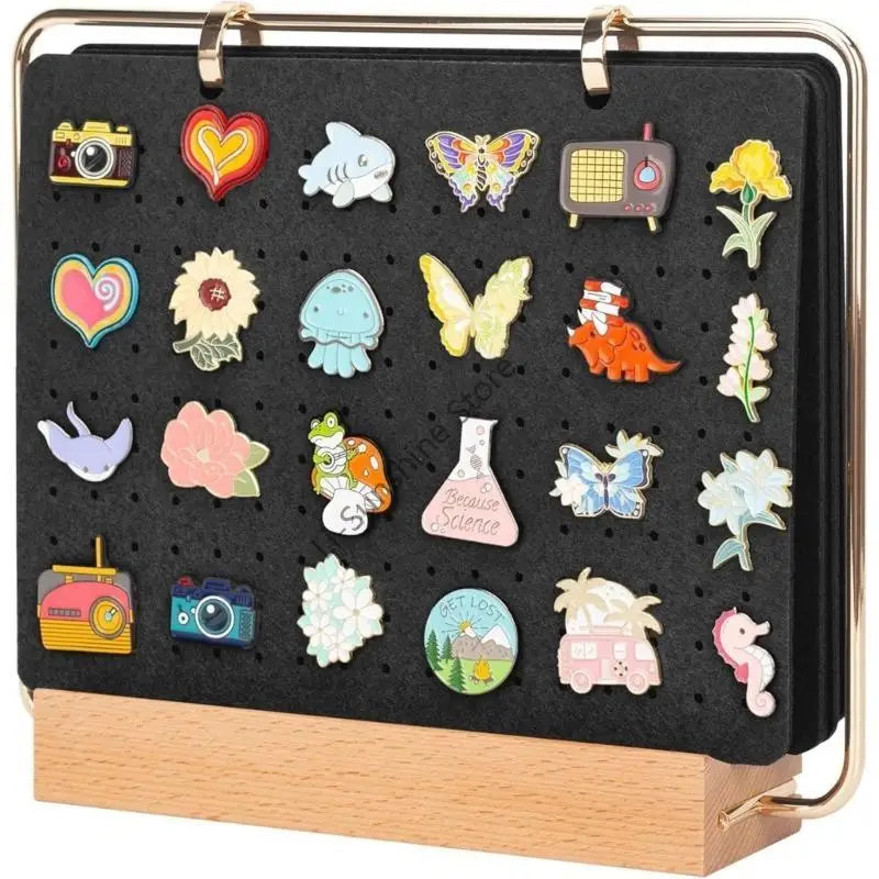 Enamel Pin Display Organiser 6 Pages Large Capacity Brooch Holder for Household QX2F
