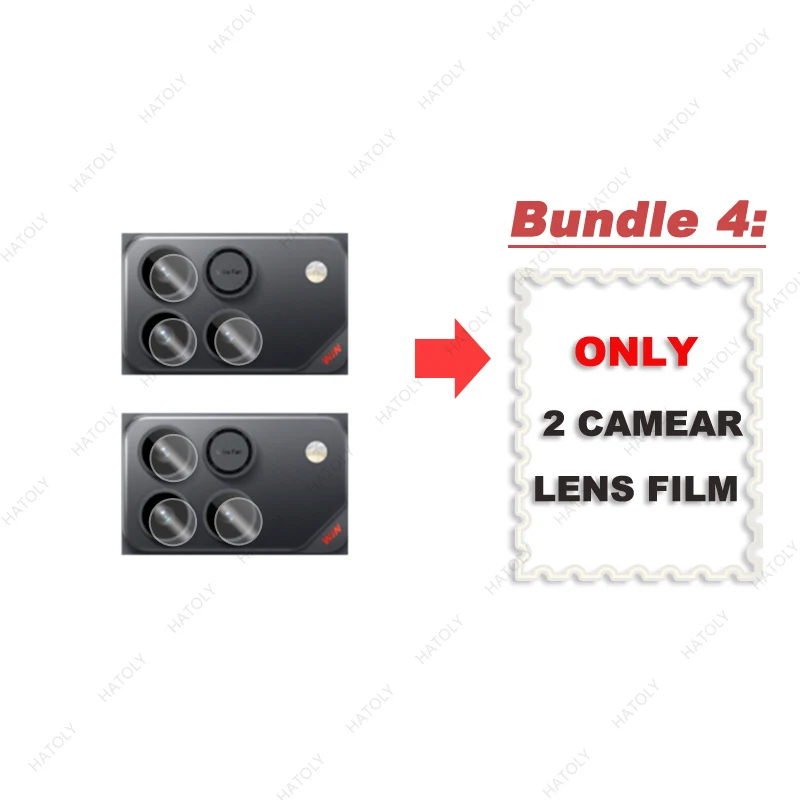 High-Quality Glass Protective Screen and Camera Lens Film - HD Clear, Pack of 1-4