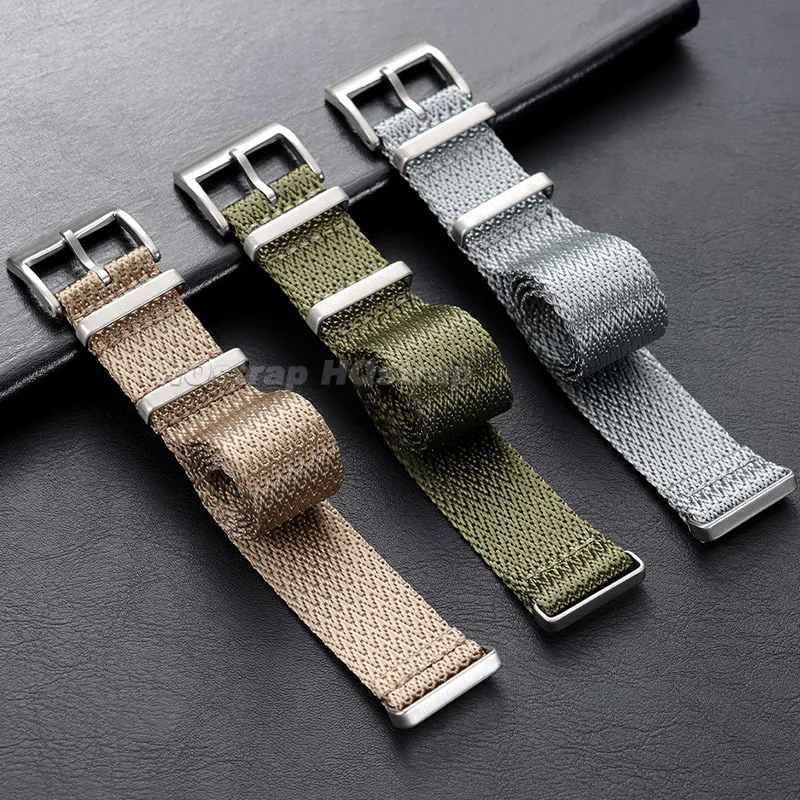 Premium Waterproof Military Canvas Nylon Watch Band - Universal Fit, Multiple Sizes Available