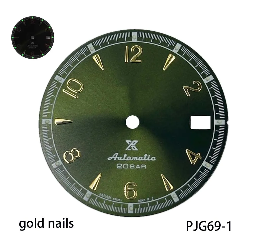 Retro Military Green Dial with Luminous Features - 30mm