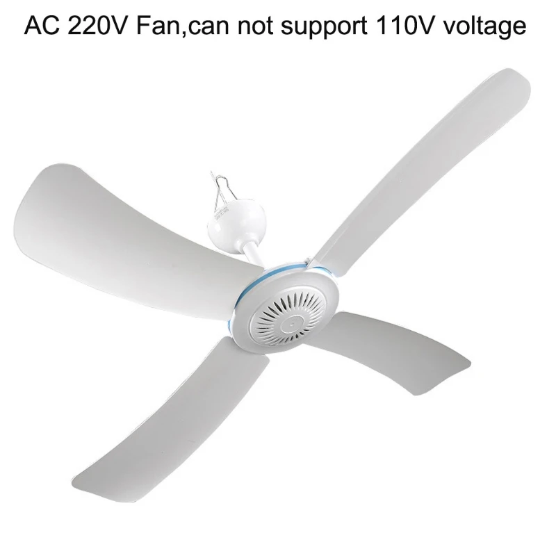 220V 8-20W 4개의 플라벨럼 천장 선풍기 42/62/80/92cm/16.5-36.2인치 무소음 걸이형 팬