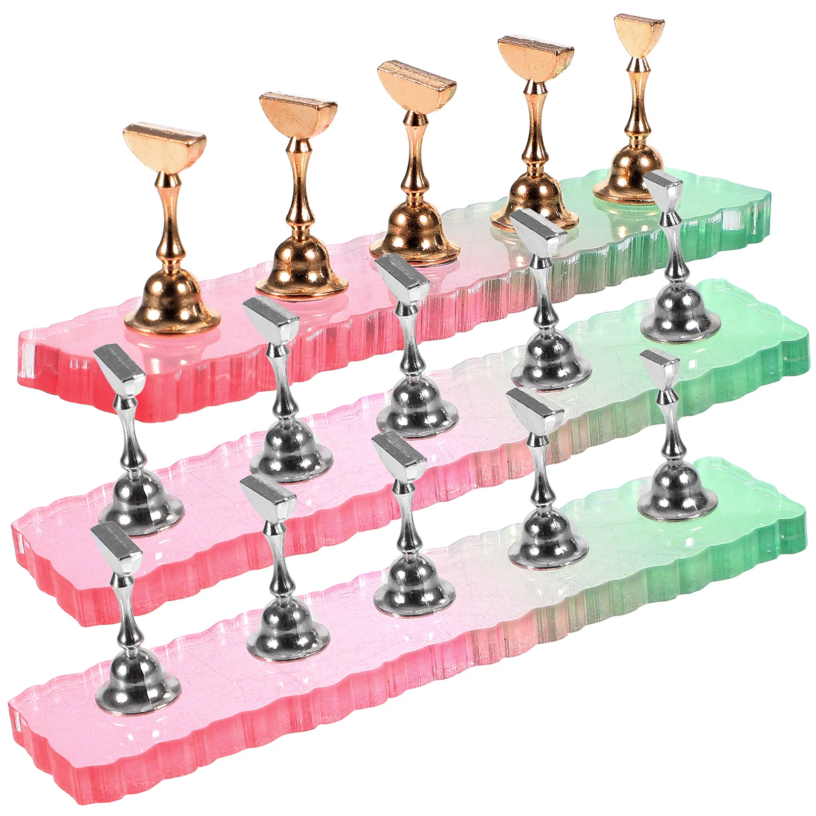 

3 набора держателей для искусственных ногтей, подставка для практики ногтей, подставка для искусственных ногтей, подставка для прессования для начинающих