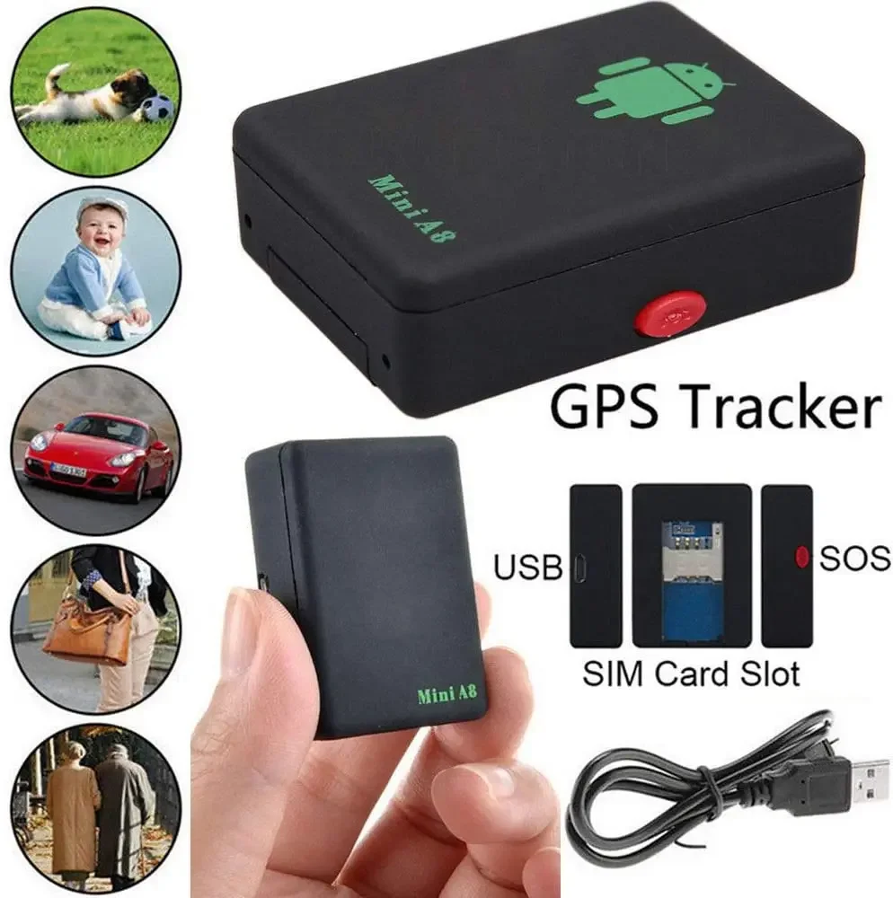 Mini CarGPS trackerGPRS/GSM Locator Pet GPS Tracker Real Time Car Kits Tracking Device With SOS Button Mini A8 Can Voice Control