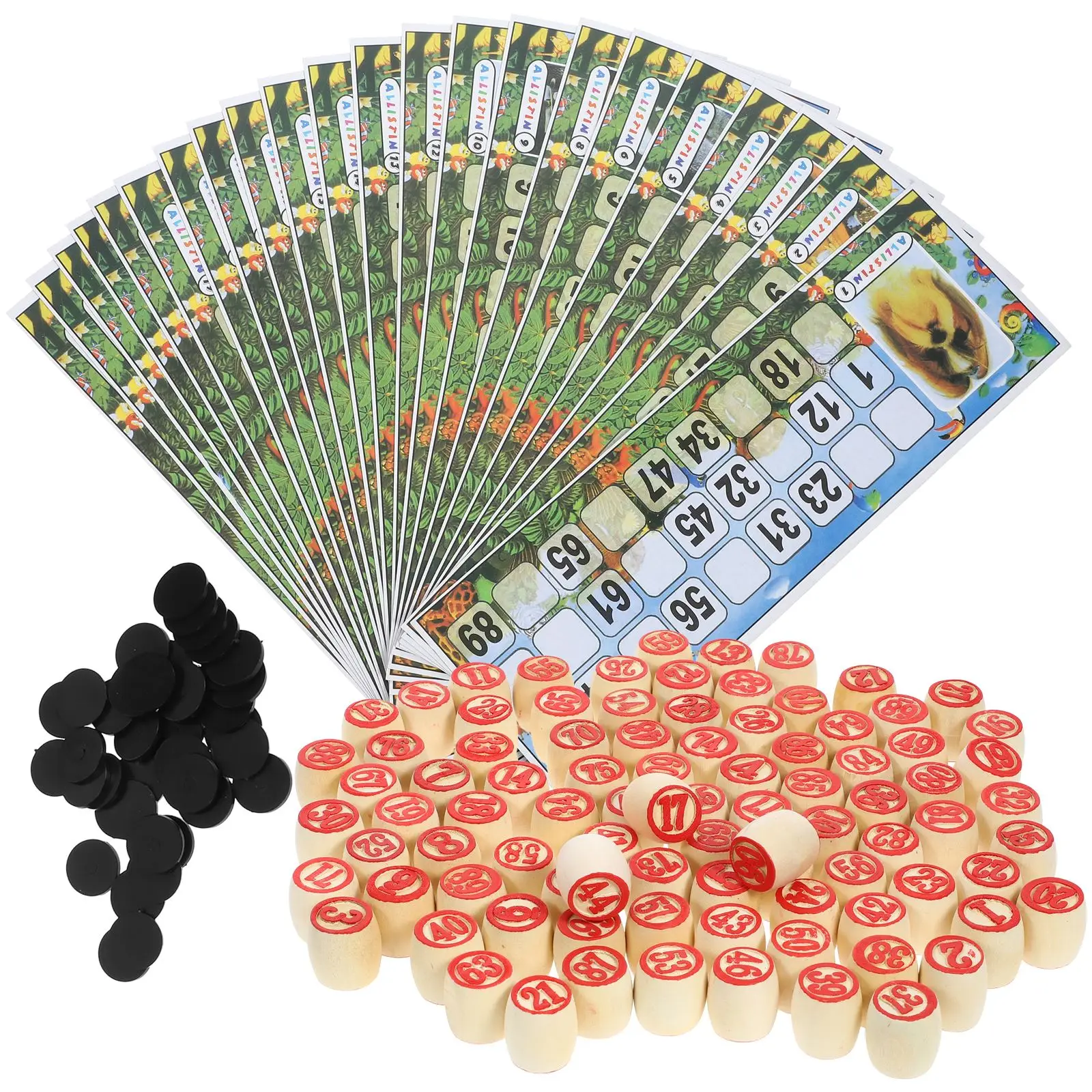 1 Set Russian Lotto Set Family Game Adults Supplies