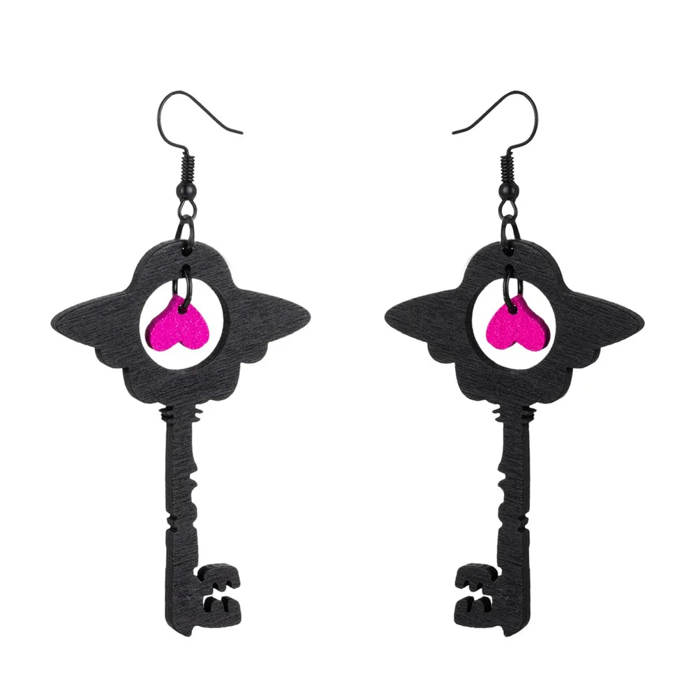 

Hazbin The Hotel Earring Classic Cartoon Same Hollow Pink Heart Pendant Drop Earring Jewelry for Fans Best Friends
