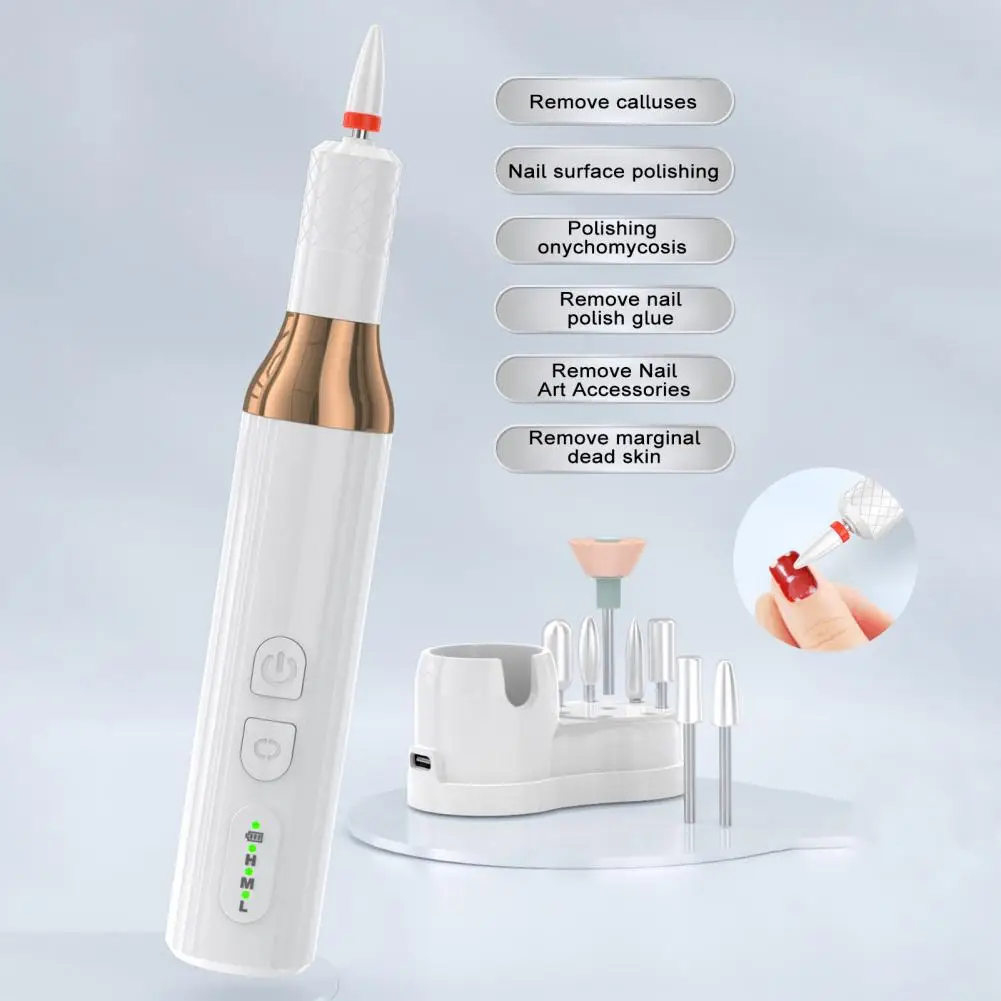 

Портативный шлифовальный станок для ногтей, Портативная Беспроводная электрическая дрель для ногтей, профессиональный набор для профессионального маникюра с акриловым гелем 18000 об/мин