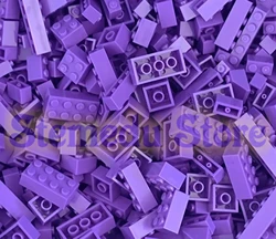 Color-Sorted Building Blocks Bulk Pack - 125/250g Variety of Bricks and Plates - 250g-bag (Purple)