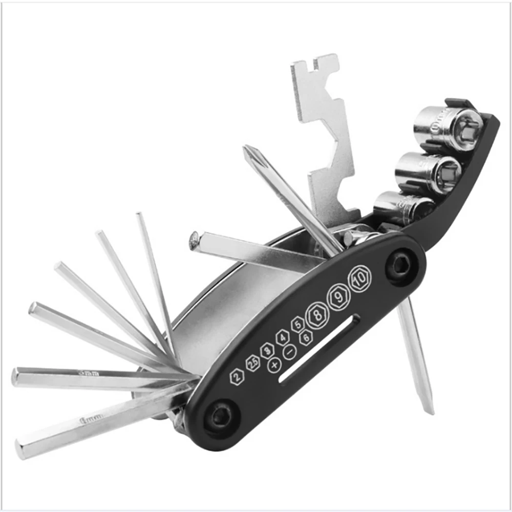 

Bicycle Repair Combination Tire Repair Tool Mountain Road Bike Multi-Functional Folding Wrench Set