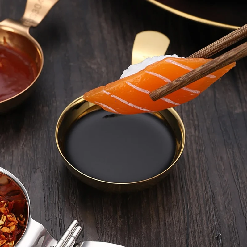 2-piece setStainless Steel Chopstick Holder With Sauce Bowl Table Decoration Chopsticks Fork Spoon Holder Shelf