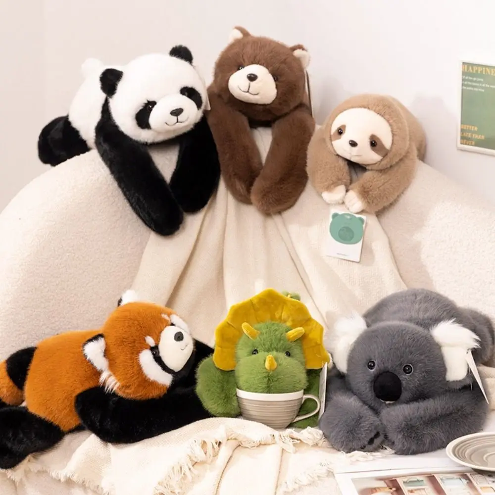 귀여운 30cm 플러시 동반 인형 공룡 긴팔 동물 인형 장난감 팬더 슈퍼 소프트 봉제 인형 베개 책상용