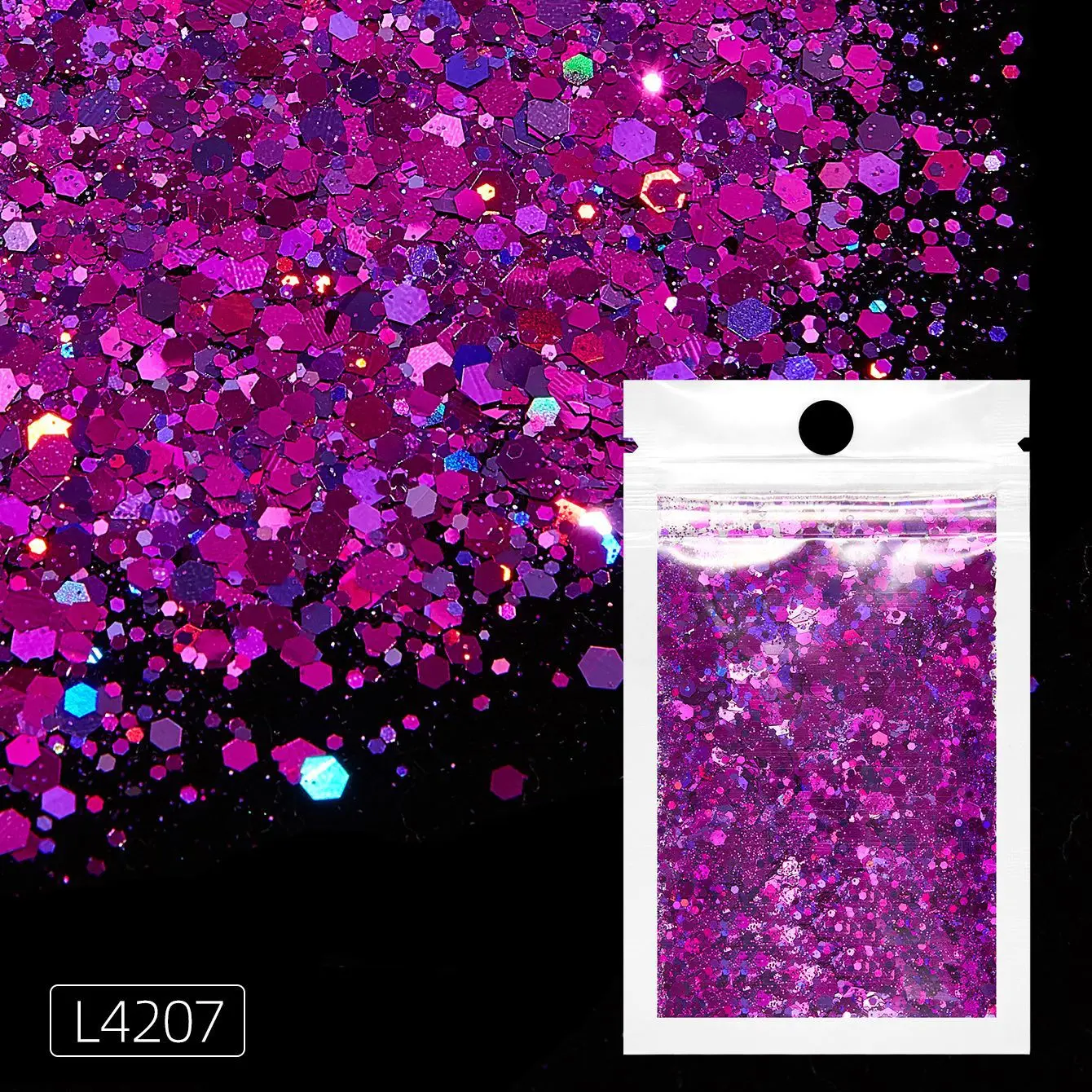Vivid Spectrum Holographic Chunky Glitter - 20g, 12 Vibrant Colors