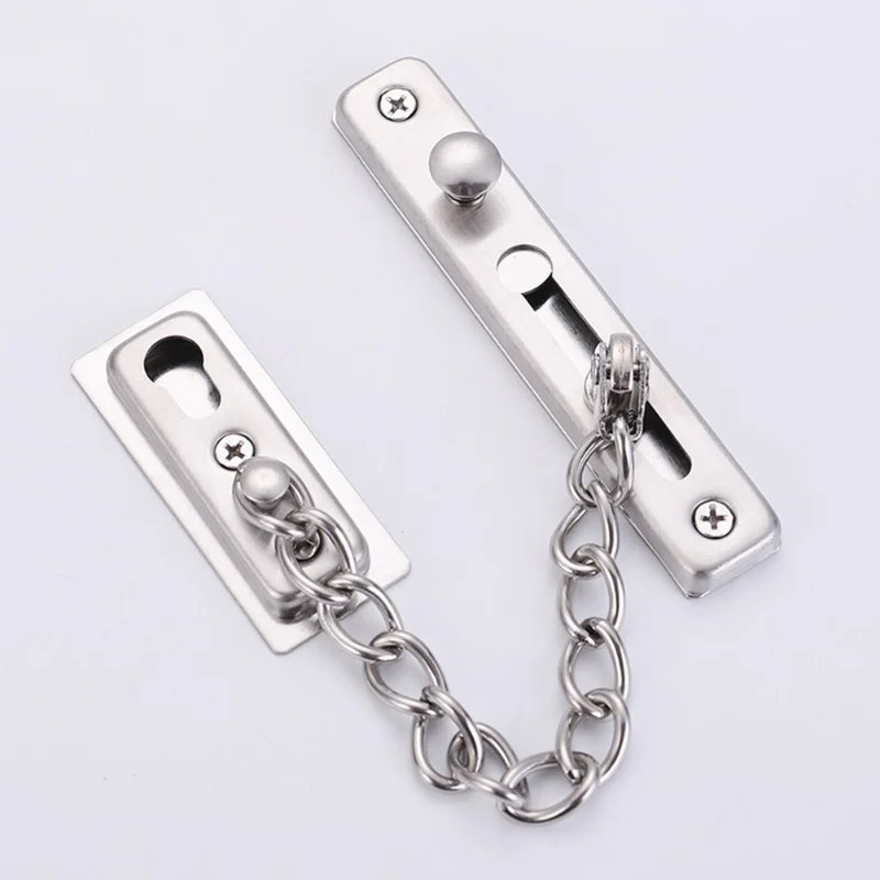 Safety Chain Lock, Metal Safety Sliding Lock, No Perforation, Anti-theft, Travel, Accommodation, Hotel Door Supplies