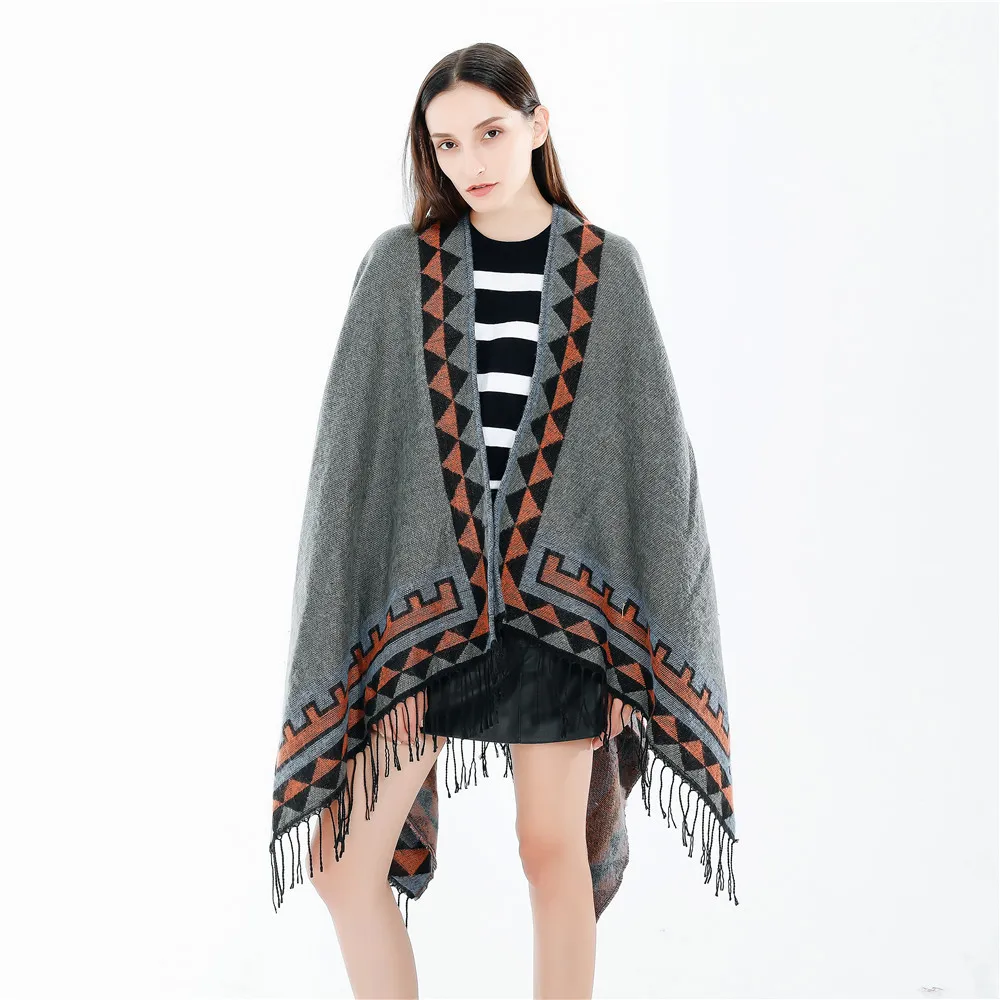 2023 Winter Europe and the United States Fashion Street Foreign Trade Solid Colour Imitation Cashmere Warm Ccarf Shawl