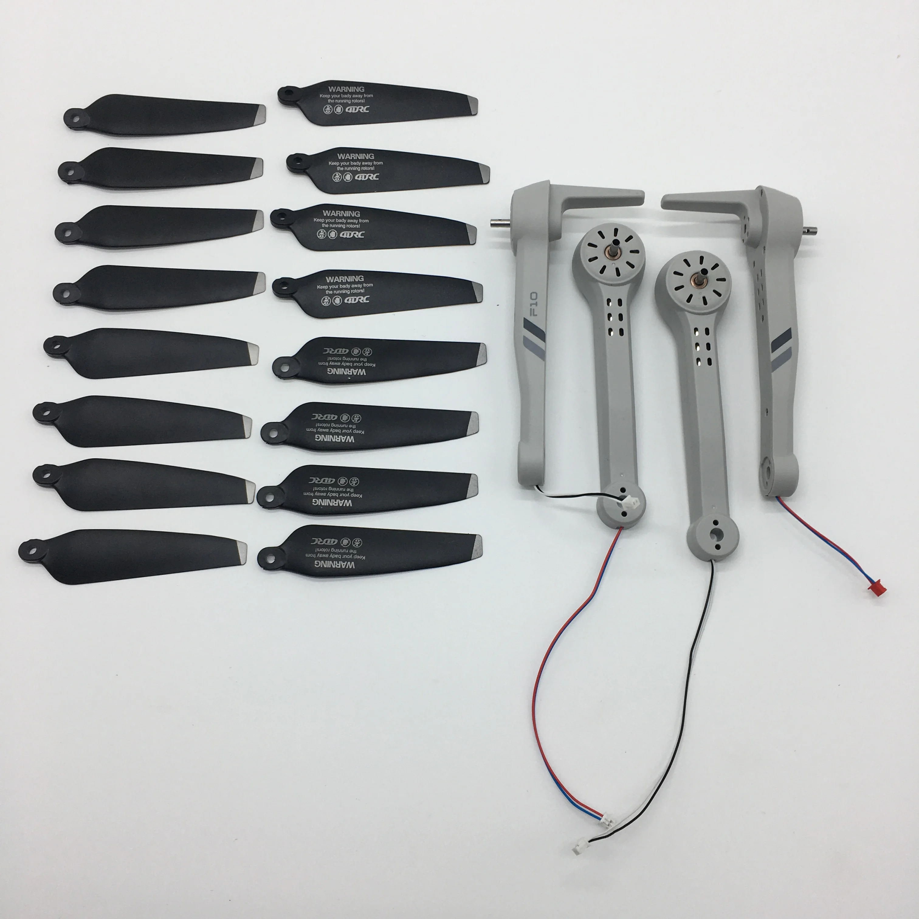 

4D-F10 Front Rear Arm with Engine + Propeller Props Maple Leaf Blade Spare Part Kit 4DRC F10 Drone Accessory