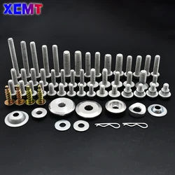 Universal Motorcycle Fairing Fender Screw Bolt Kit Set (Black)
