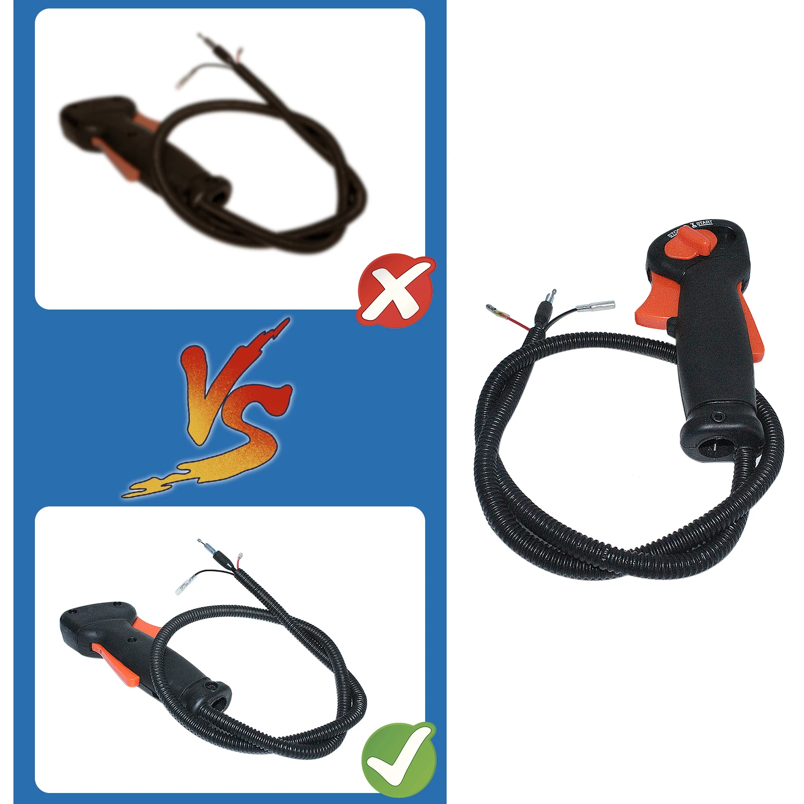 Throttle Control Cable Switch Handlebar For Stihl FS120 FS200 FS250 FS120R FS200R FS250R FS350 BT121 SP200 Trimmer Brush Cutter 4